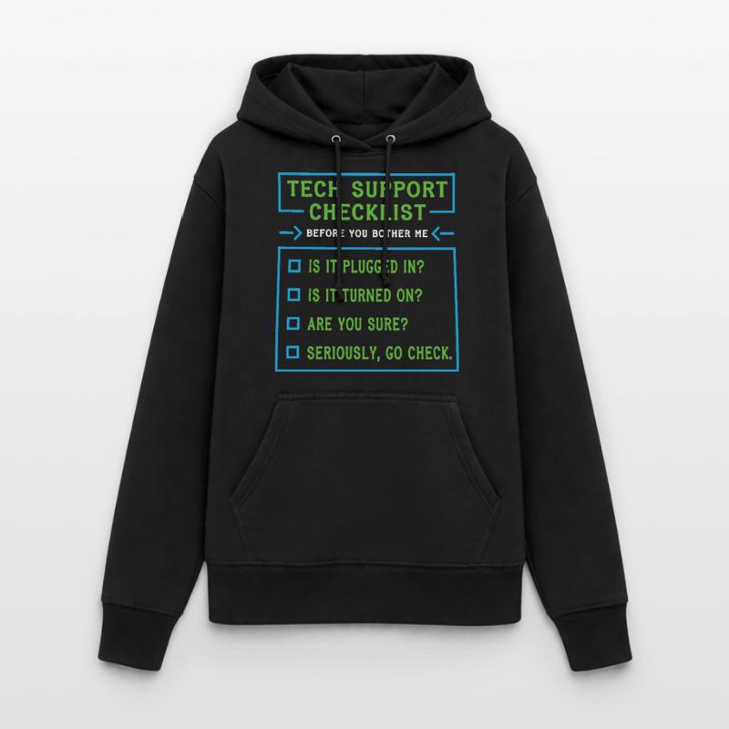 Liste de contrôle du support technique Coding Sweat à capuche Femme