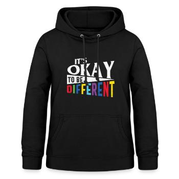 Autismus Zitat Autismus Es ist in Ordnung, anders zu sein - Frauen Hoodie - Schwarz - Vorne - AI Model Female 172 light (172cm)