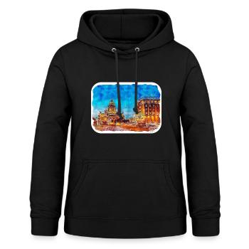 St. Petersburg Russland Aquarellskizze gezeichnet Abbus - Frauen Hoodie - Schwarz - Vorne - AI Model Female 172 light (172cm)