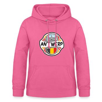 Anvers Belgique Drapeau Badge Voyage Souvenir Timbre - Sweat à capuche Femme - rose - Devant - AI Model Female 172 light (172cm)