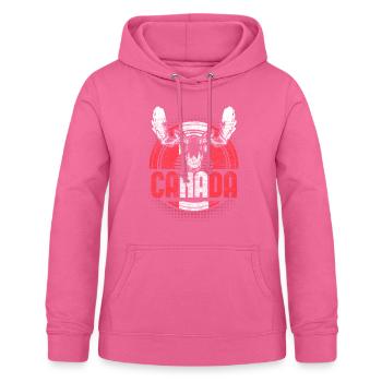 Idée cadeau du drapeau d’érable du Canada - Sweat à capuche Femme - rose - Devant - AI Model Female 172 light (172cm)