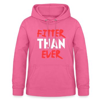 Fitter denn je, Fitness-Motivationszitat - Frauen Hoodie - Pink - Vorne - AI Model Female 172 light (172cm)