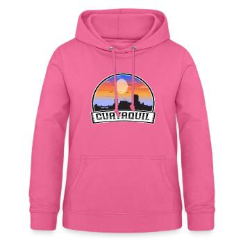 Guayaquil Equador Skyline Vintage Sunset Travel So - Frauen Hoodie - Pink - Vorne - AI Model Female 172 light (172cm)