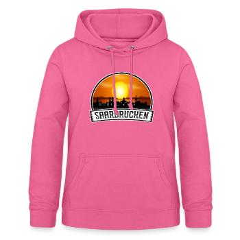 Saarbrücken Deutschland Skyline Vintage Sunset Travel - Frauen Hoodie - Pink - Vorne - AI Model Female 172 light (172cm)