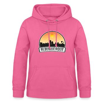 Albuquerque New Mexico Usa Skyline Vintage Sunset - Women's Hoodie - pink - Front - AI Model Female 172 light (172cm)