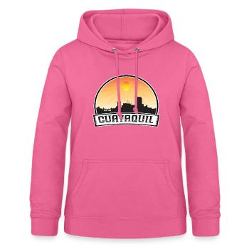 Guayaquil Equador Skyline Vintage Sunset Travel So - Frauen Hoodie - Pink - Vorne - AI Model Female 172 light (172cm)