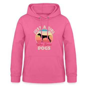 German Shorthaired Pointer Dog Silhouette Retro - Women's Hoodie - pink - Front - AI Model Female 172 light (172cm)