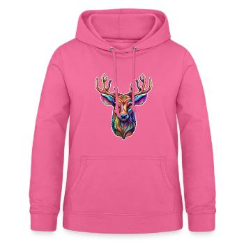 Reindeer, Animal, Nature, Rainbow, Wild, Deer, Wilderness - Women's Hoodie - pink - Front - AI Model Female 172 light (172cm)