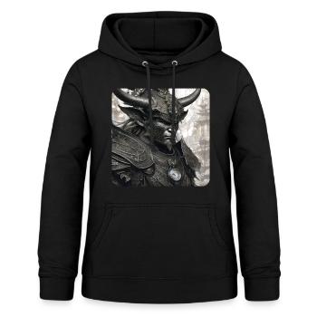 Proud Warrior with Horns Helmet - Women's Hoodie - black - Front - AI Model Female 172 light (172cm)