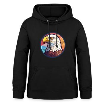 Adler Buntes Cartoon-Kawaii-Tier - Frauen Hoodie - Schwarz - Vorne - AI Model Female 172 light (172cm)