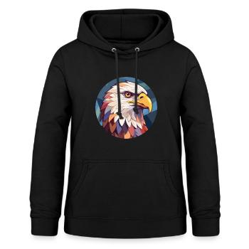 Adler Buntes Cartoon-Kawaii-Tier - Frauen Hoodie - Schwarz - Vorne - AI Model Female 172 light (172cm)
