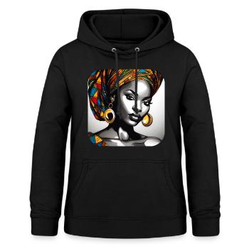 Anmutige Schönheit - Frauen Hoodie - Schwarz - Vorne - AI Model Female 172 light (172cm)