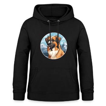Schäferhund Rasse Karikatur Kawaii Aquarell - Frauen Hoodie - Schwarz - Vorne - AI Model Female 172 light (172cm)