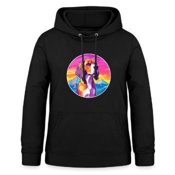 BeagleHarrier Dufthund Hund Rasse Cartoon Kawaii - Frauen Hoodie - Schwarz - Vorne - AI Model Female 172 light (172cm)