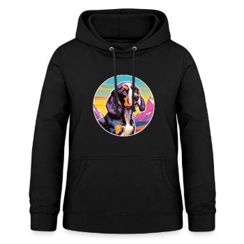 Ariege Pointer Hund Rasse Cartoon Kawaii Aquarell - Frauen Hoodie - Schwarz - Vorne - AI Model Female 172 light (172cm)