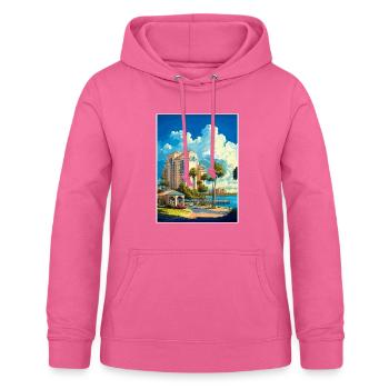 Sarasota Florida Vintage Reiseposter Souvenir - Frauen Hoodie - Pink - Vorne - AI Model Female 172 light (172cm)