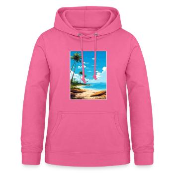 Singe Mia Australie déco Vintage affiche de voyage - Sweat à capuche Femme - rose - Devant - AI Model Female 172 light (172cm)