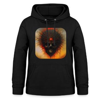 Dark Horror Skull - Women's Hoodie - black - Front - AI Model Female 172 light (172cm)