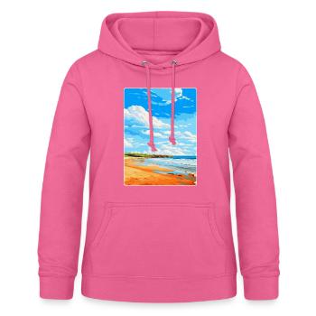 Constantine Bay, Cornwall, England, Vereinigtes Königreich, Reiseposter - Frauen Hoodie - Pink - Vorne - AI Model Female 172 light (172cm)