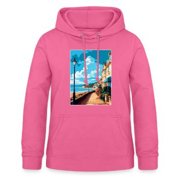 Teignmouth England Uk Reiseposter Souvenir WPA - Frauen Hoodie - Pink - Vorne - AI Model Female 172 light (172cm)