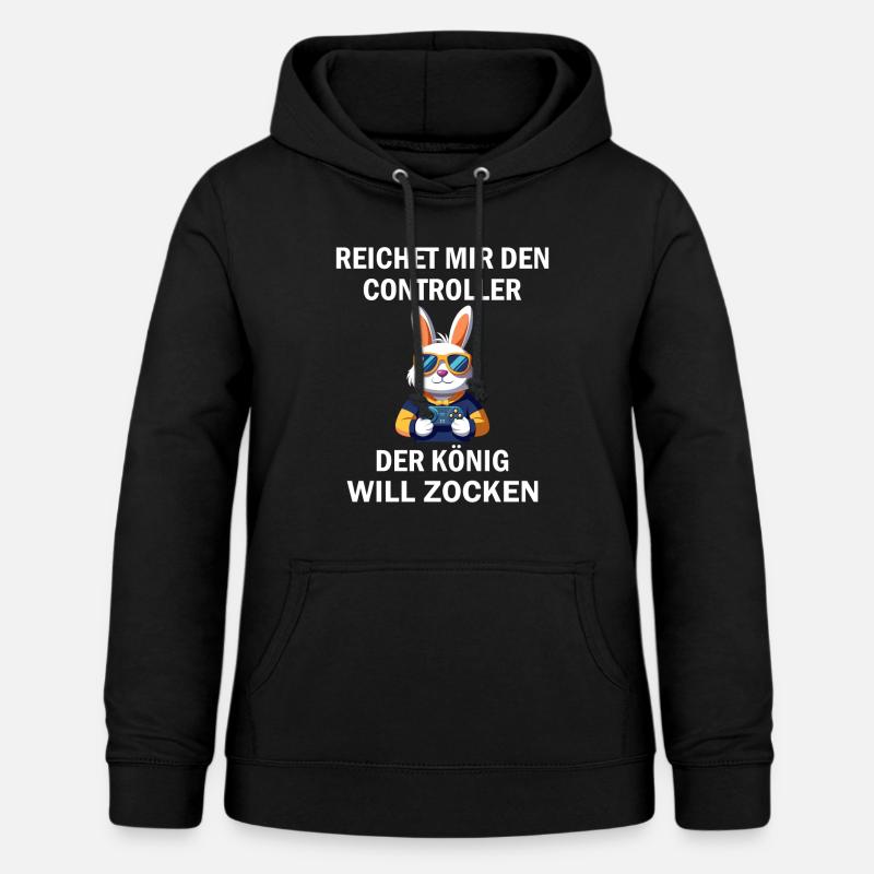 Zocken Reichet mir den Controller König Konsole - Frauen Hoodie - Schwarz