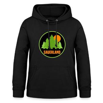 Sauerland - Frauen Hoodie - Schwarz - Vorne - AI Model Female 172 light (172cm)