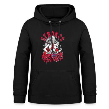Schlaganfall Erholung - Frauen Hoodie - Schwarz - Vorne - AI Model Female 172 light (172cm)