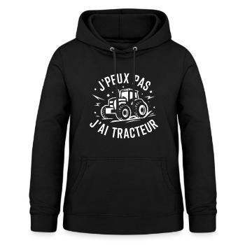 T-Shirt Ich kann nicht, ich habe Traktor - Frauen Hoodie - Schwarz - Vorne - AI Model Female 172 light (172cm)