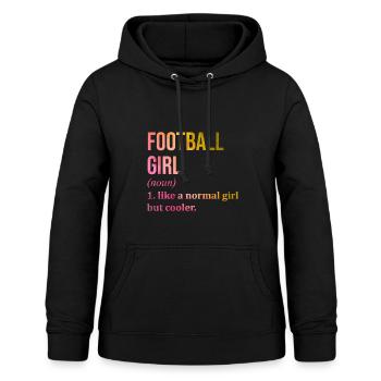 Fußball Fußball Fußball - Frauen Hoodie - Schwarz - Vorne - AI Model Female 172 light (172cm)
