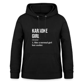 Karaoke - Frauen Hoodie - Schwarz - Vorne - AI Model Female 172 light (172cm)