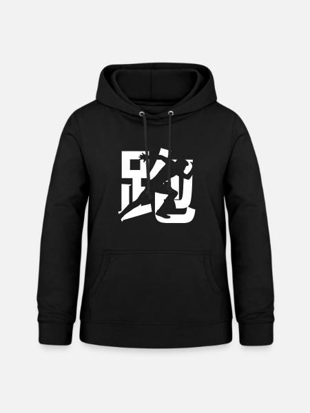 LĂ€uferin - Frauen Hoodie - Schwarz