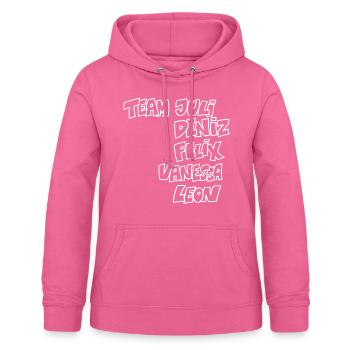 Die Wilden Kerle Team Namen Weiß - Frauen Hoodie - Pink - Vorne - AI Model Female 172 light (172cm)