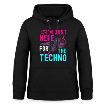 Techno Techno Musik Tanzen Abfeiern - Frauen Hoodie - Schwarz - Vorne - AI Model Female 172 light (172cm)