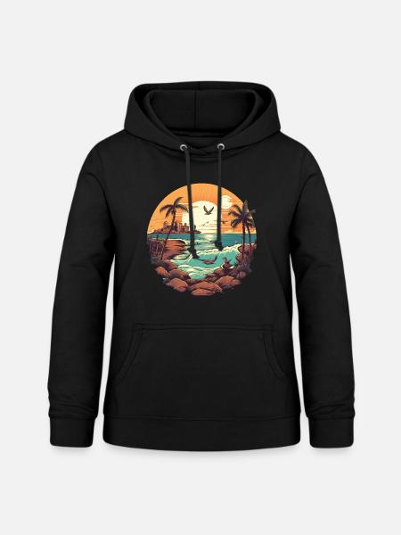 Strand - Frauen Hoodie - Schwarz