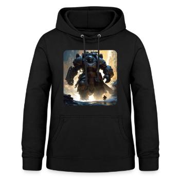 Dark Cyborg Android Warrior - Sweat à capuche Femme - noir - Devant - AI Model Female 172 light (172cm)