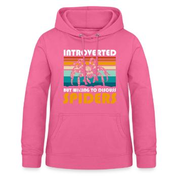 Fils de soie Spider Nature Web - Sweat à capuche Femme - rose - Devant - AI Model Female 172 light (172cm)