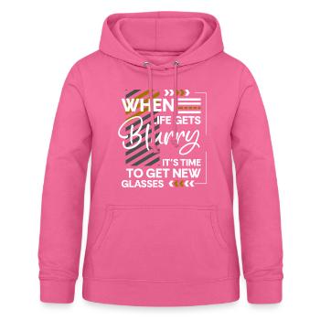 Spectacle wearer Spectacle snake Optician Optics - Women's Hoodie - pink - Front - AI Model Female 172 light (172cm)
