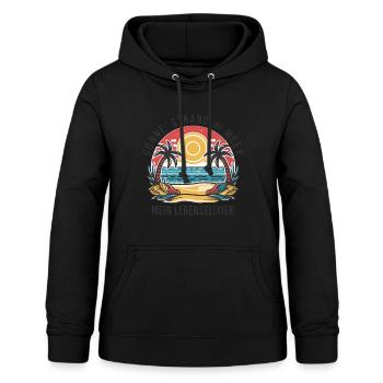 Sun, beach and sea - my elixir of life - Women's Hoodie - black - Front - AI Model Female 172 light (172cm)