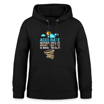 Wetter Meteorologie Meteorologe - Frauen Hoodie - Schwarz - Vorne - AI Model Female 172 light (172cm)