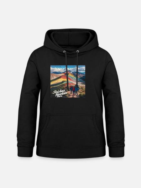 Rainbow Mountain Peru - Frauen Hoodie - Schwarz