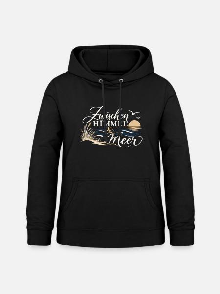 Zwischen Himmel & Meer - Frauen Hoodie - Schwarz