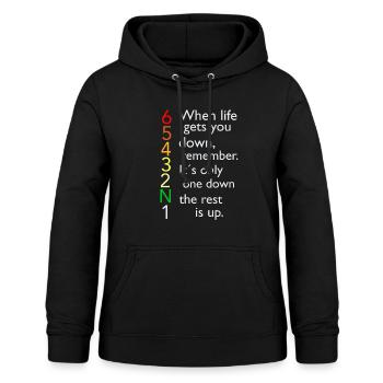 1N23456 Motorrad Biker Sprüche Cool Shirt Funny - Frauen Hoodie - Schwarz - Vorne - AI Model Female 172 light (172cm)