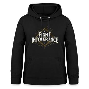 Combattre l'intolérance pour la tolérance - Sweat à capuche Femme - noir - Devant - AI Model Female 172 light (172cm)