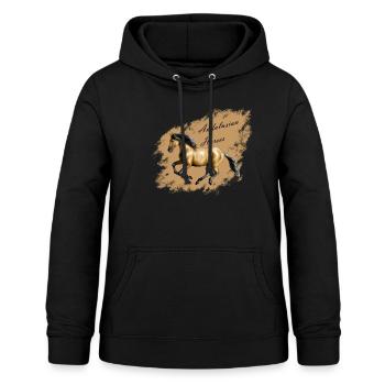 cheval - Sweat à capuche Femme - noir - Devant - AI Model Female 172 light (172cm)