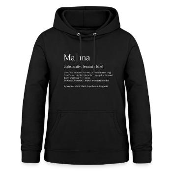 Mama Duden Definition Muttertag Geschenk - Frauen Hoodie - Schwarz - Vorne - AI Model Female 172 light (172cm)