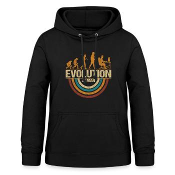 Programmer Computer Freak Evolution Retro - Women's Hoodie - black - Front - AI Model Female 172 light (172cm)