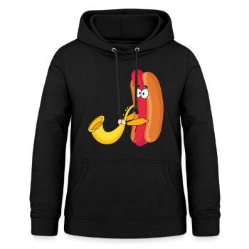 Saxophonist Saxophone Wurst Music Musician - Women's Hoodie - black - Front - AI Model Female 172 light (172cm)