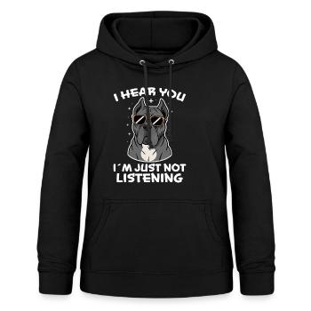 Cane Corso Italiano Lustiges Cane Corso Geschenk - Frauen Hoodie - Schwarz - Vorne - AI Model Female 172 light (172cm)