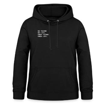Kennen Sie Techno - Frauen Hoodie - Schwarz - Vorne - AI Model Female 172 light (172cm)