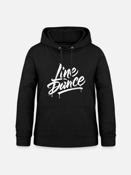 Line Dance Graffiti Schrift - Frauen Hoodie - Schwarz